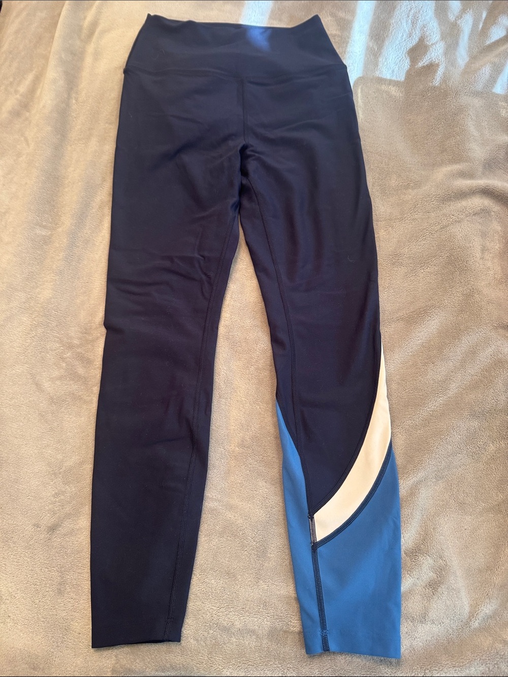 Peloton Leggings with Blue & White Accent